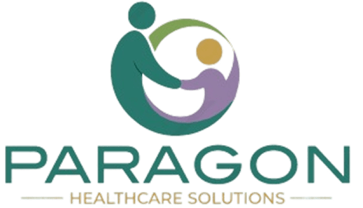 Paragon Healthcare Solutions logo on black background.